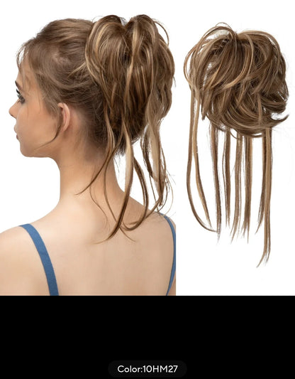 SYNTHETIC CURLY MESSY BUN SCRUNCHY