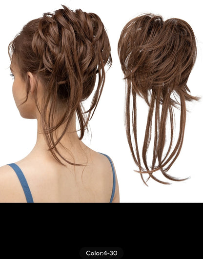 SYNTHETIC CURLY MESSY BUN SCRUNCHY