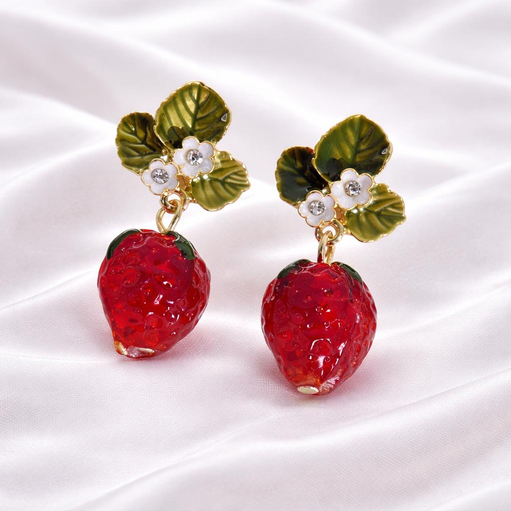 STRAWBERRY EARRINGS