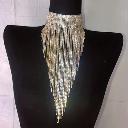 SPARKLING LONG CHAINS NECKLACE
