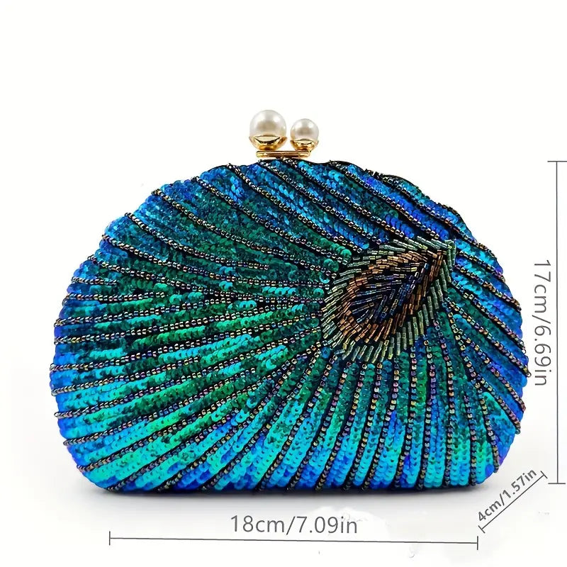 SHELL SEQUIN BAG