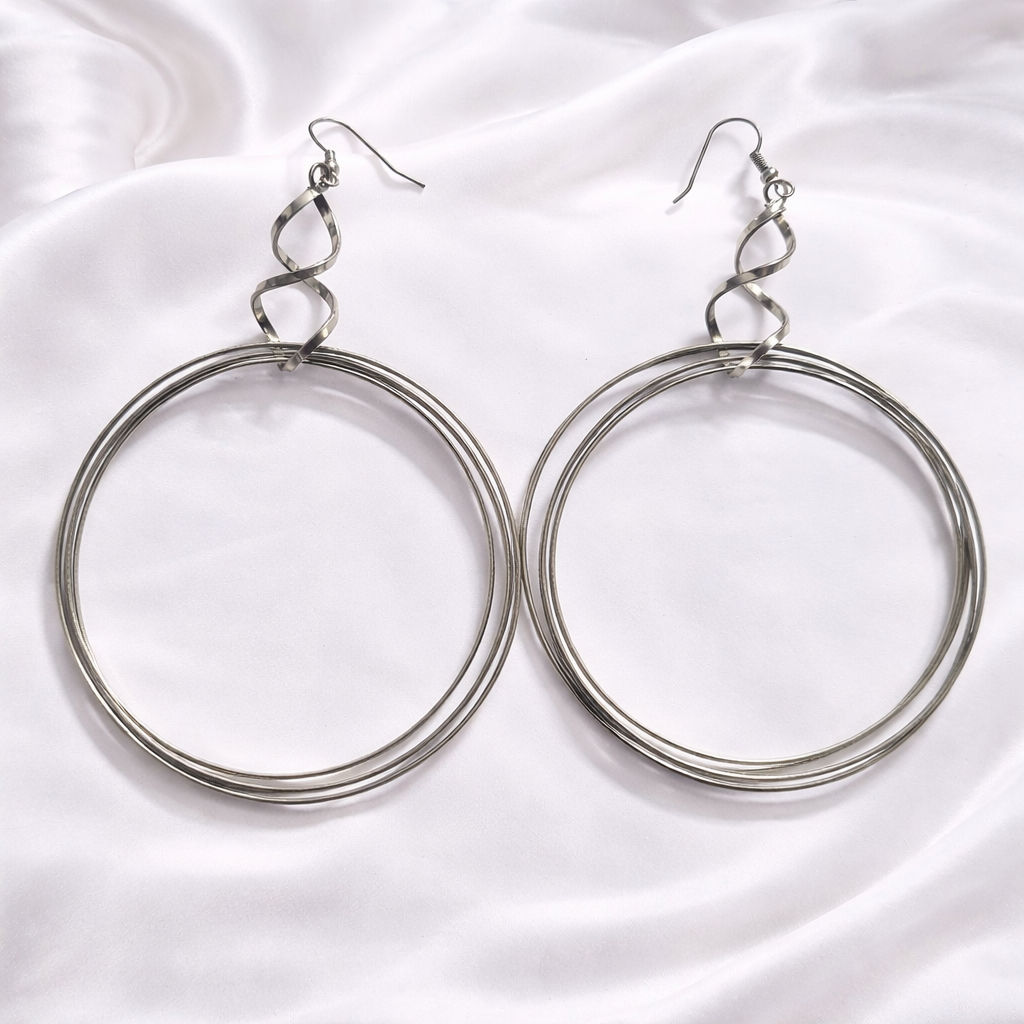GOLD SPIRAL RINGS EARRINGS