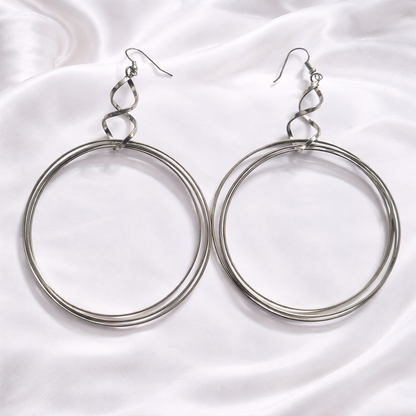 GOLD SPIRAL RINGS EARRINGS