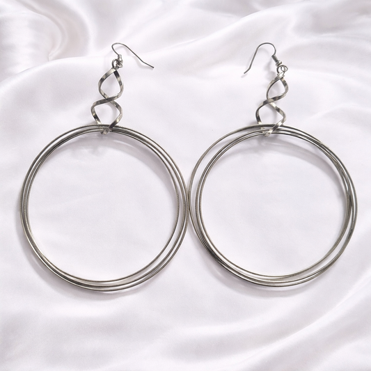 GOLD SPIRAL RINGS EARRINGS