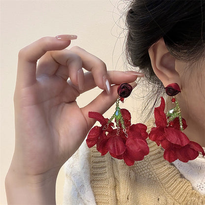 BURNING ROSE EARRINGS