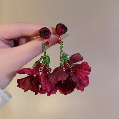 BURNING ROSE EARRINGS