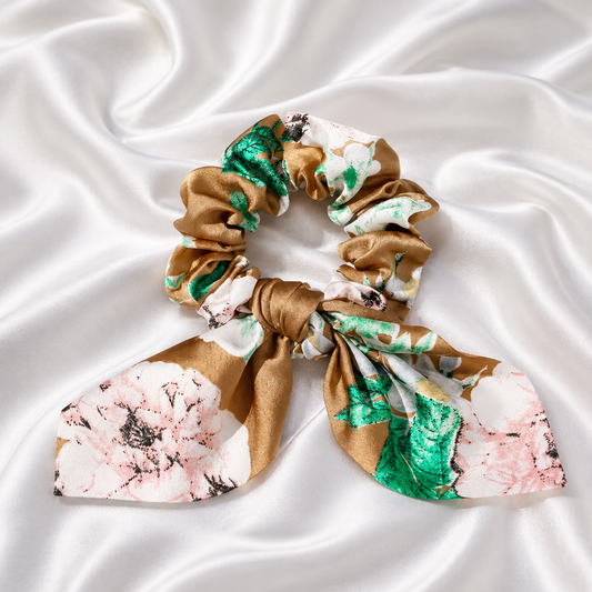 FLORAL HAIR SCRUNCHY TIE