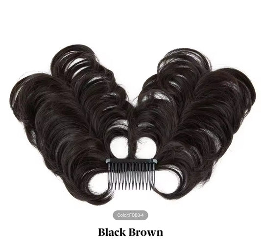 CURLY WAVY CLIP IN HAIR BUN