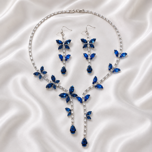 BLUE BUTTERFLY ZIRCON SET