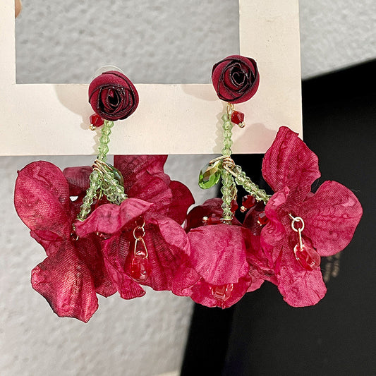 BURNING ROSE EARRINGS