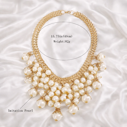 IMITATION PEARL BEADS HANDMADE NECKLACE
