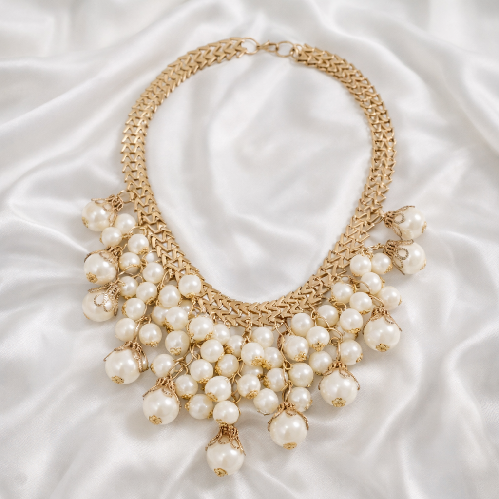 IMITATION PEARL BEADS HANDMADE NECKLACE