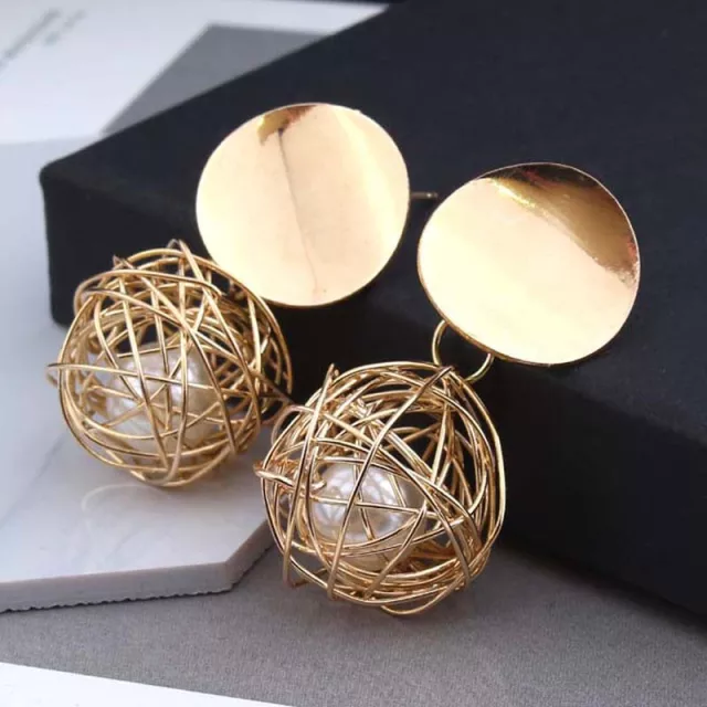 KNITTED BALL EARRINGS