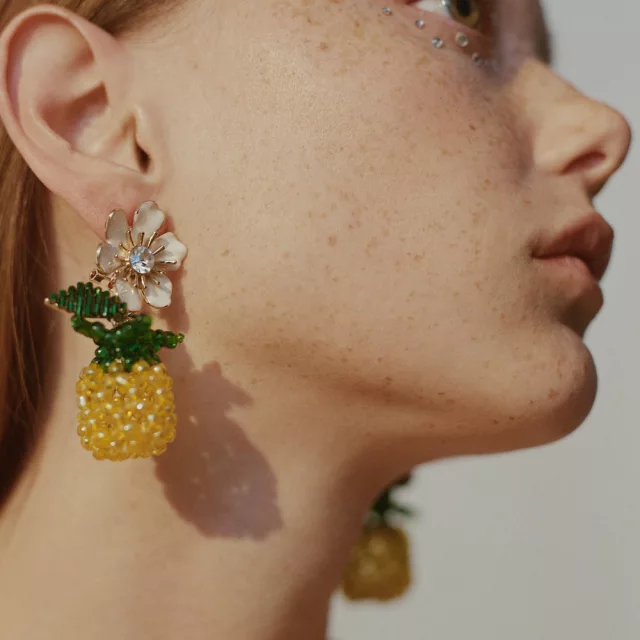 HANDMADE PINEAPPLE FLOWER EARRINGS