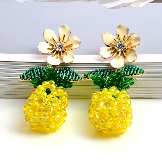 HANDMADE PINEAPPLE FLOWER EARRINGS