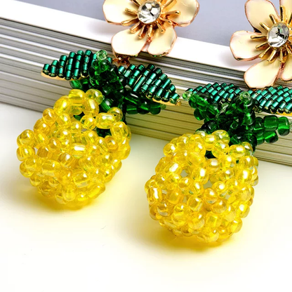 HANDMADE PINEAPPLE FLOWER EARRINGS