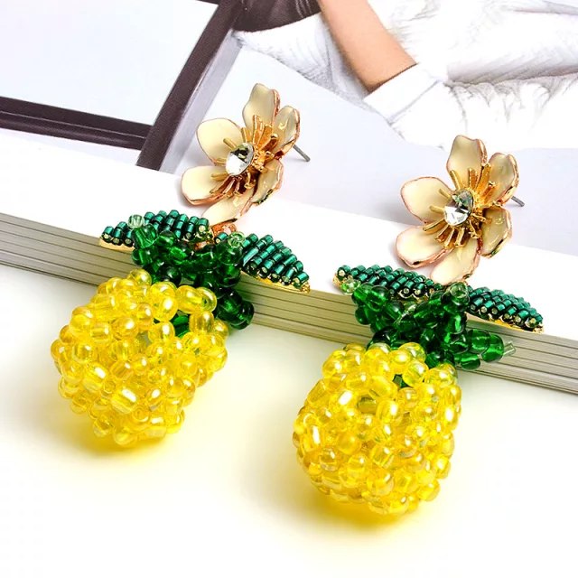 HANDMADE PINEAPPLE FLOWER EARRINGS