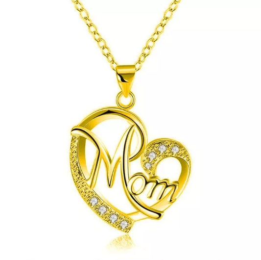 MOM GOLD HEART PENDANT