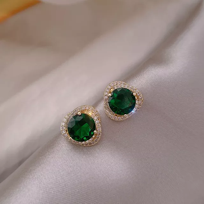 CRYSTAL EMERALD EARRINGS