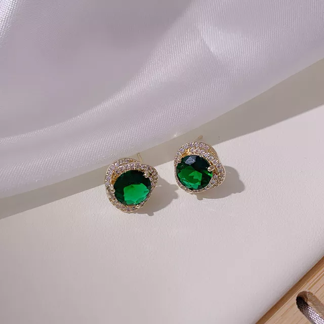 CRYSTAL EMERALD EARRINGS