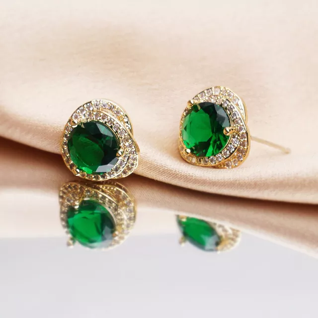 CRYSTAL EMERALD EARRINGS