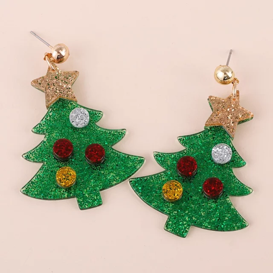 CHRISTMAS TREE EARRINGS