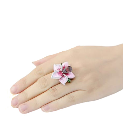 FAUNA PINK PETALS EPOXY RING