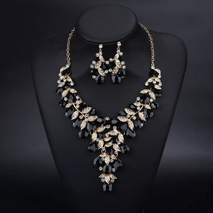 LUXURY CRYSTAL LEAF SET