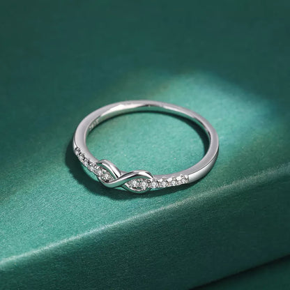 925 STERLING SILVER INFINITY LOVE ZIRCON RING