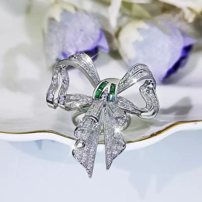 CLASSIC EMERALD BOW ZIRCON SET