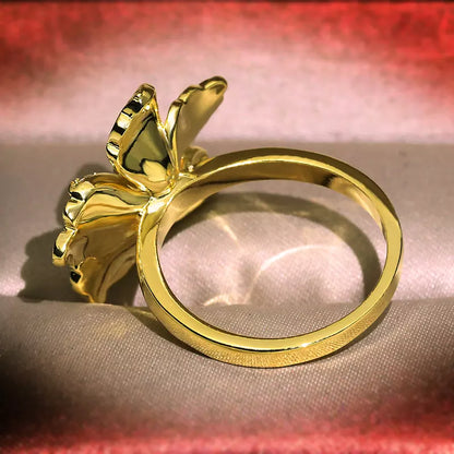 GOLD ROSE RING